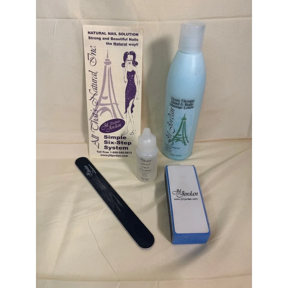 Jil Jordan Simple Six-Step Natural Nail System Lotion Cuticle Set OS Excellent